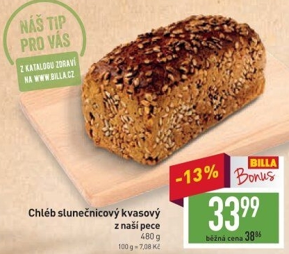 Chléb kváskový slunečnicový