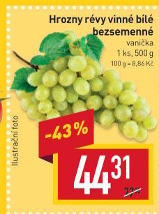 Hrozny bílé bezsemenné