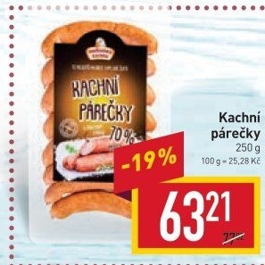 Kachní párečky Vodňanské kuře