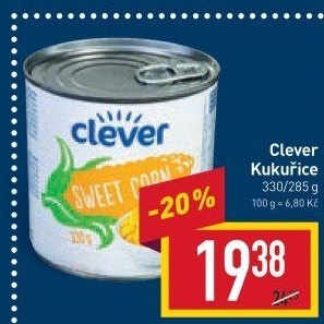 Kukuřice sterilovaná Clever