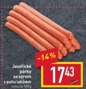 Párky javořické se sýrem
