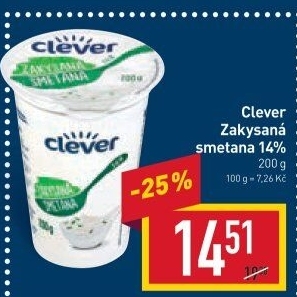 Smetana zakysaná Clever