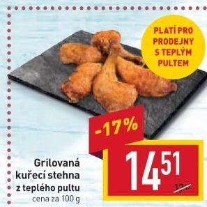 Stehno kuřecí grilované