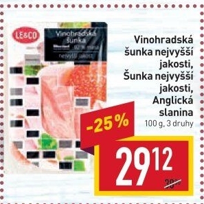Šunka vinohradská nejvyšší jakosti LE&amp