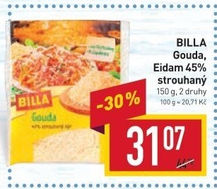 Sýr strouhaný Gouda Billa