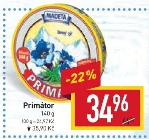 Sýr tavený Primátor Madeta