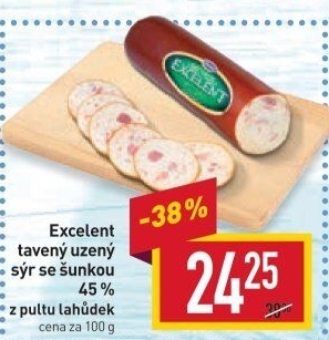 Sýr tavený uzený se šunkou Excelent
