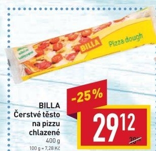 Těsto na pizzu Billa