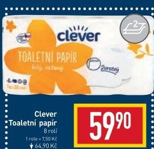 Toaletní papír 2vrstvý Clever