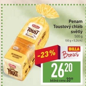 Toustový chléb Penam