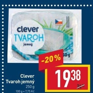 Tvaroh jemný Clever