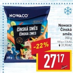 Zeleninová čínská směs mražená Nowaco