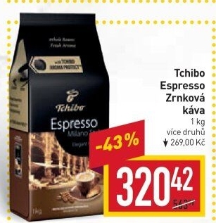 Zrnkové kávy Tchibo Espresso