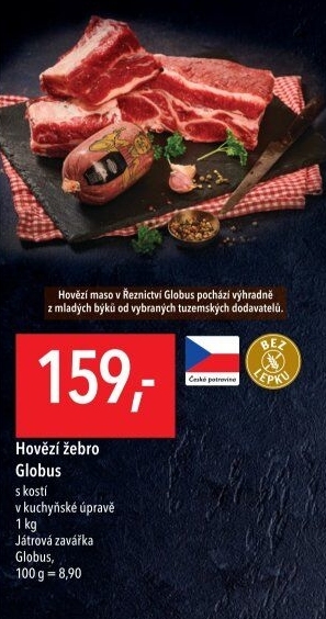 Hovězí žebra s kostí Globus