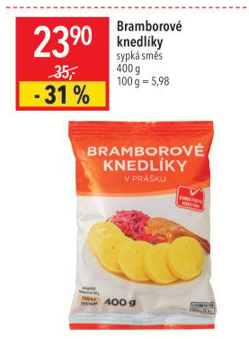 Knedlíky bramborové v prášku Korrekt