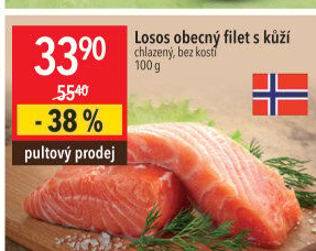 Losos obecný filety