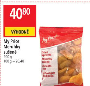 Meruňky sušené My Price