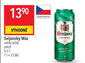 Pivo světlý ležák 11° Svijanský Máz Svijany