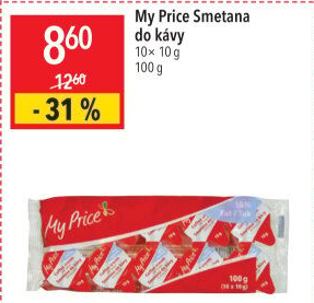 Smetánky do kávy My Price