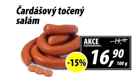 Salám čardášový točený