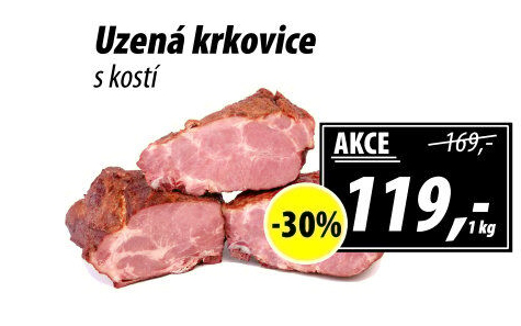 Uzená krkovice s kostí