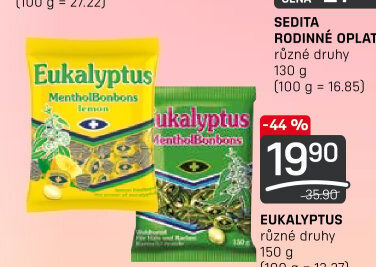 Bonbony mentolové Eukalyptus