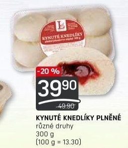 Kynuté knedlíky ovocné Lef