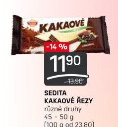 Oplatky kakaové řezy Sedita