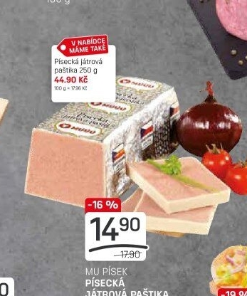 Paštika játrová písecká Maso uzeniny Písek