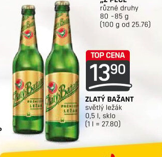 Pivo světlý ležák 12° Zlatý Bažant