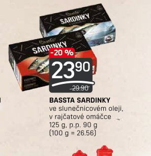 Sardinky v oleji Bassta