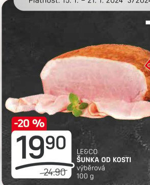 Šunka od kosti výběrová LE&amp