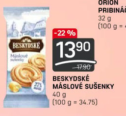 Sušenky s máslem Beskydské