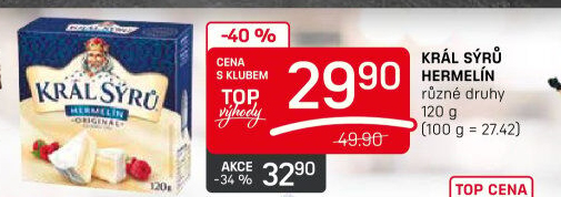 Sýr Hermelín Král sýrů