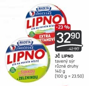 Tavený sýr Jihočeské Lipno Madeta