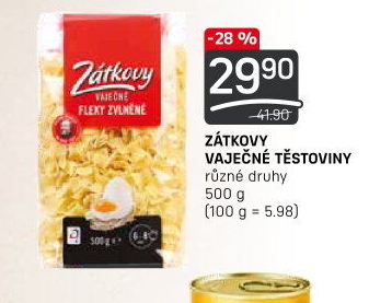 Těstoviny vaječné Zátkovy