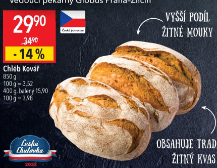 Chléb Kovář Globus