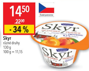 Dezert zakysaný ochucený Skyr Bohušovická mlékárna