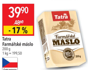 Máslo farmářské Tatra