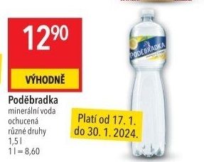 Ochucená voda Poděbradka