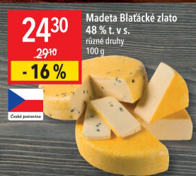 Sýr Blaťácké zlato Madeta