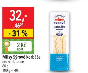 Sýr Korbáčky Bánovecké Milsy