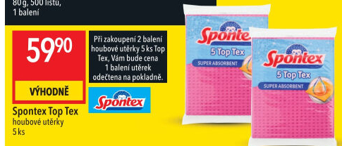 Utěrka houbová Top Tex Spontex