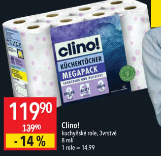 Utěrky kuchyňské 3vrstvé Clino!