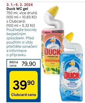 Gelový čistič WC Duck