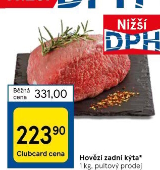 Hovězí kýta zadní bez kosti