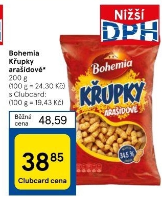 Křupky arašídové Bohemia
