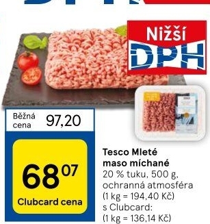 Mleté maso mix Tesco