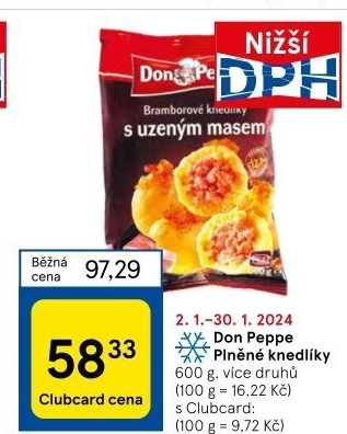 Plněné knedlíky mražené Don Peppe