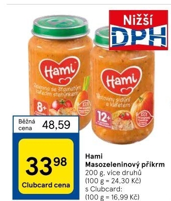 Příkrm masozeleninový Hami